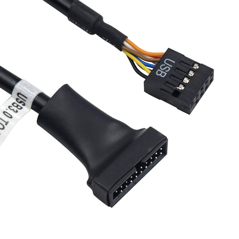 Duttek USB 3.0 Header to USB 2.0,USB 3.0 to USB 2.0 Motherboard Adapter Cable,19 Pin USB3.0 Male to 9 Pin USB2.0 Female Motherboard Cable Adapter Converter 6 inch/15cm (2-Pack) - Image 2